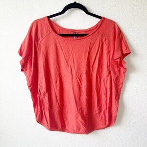 Anthropologie Salmon Dolman Round Neck Top S